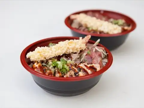 Sushi and poke bowls at Local Boy Sushi in Kailua, Oʻahu