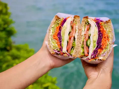 Fresh sandwich at Mala Market in Kailua, Oʻahu
