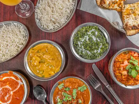 Indian curries and naan at New Kamana Kitchen in Kailua, Oʻahu