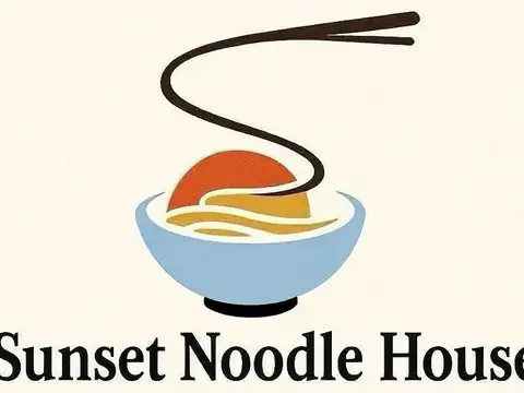 Sunset Noodle House sign at Sunset Noodle House in Kailua, Oʻahu